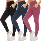 Bluemaple 3 Pack High Waisted Leggings for Women - Buttery Soft Workout Running Yoga Pants