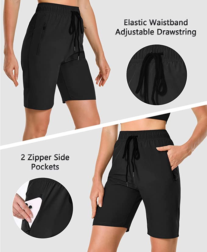 Hiking Shorts for Women-Womens Cargo Quick Dry Shorts with Pockets -7