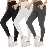 Bluemaple 3 Pack High Waisted Leggings for Women - Buttery Soft Workout Running Yoga Pants