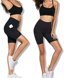 Bluemaple 3 Pack Pockets Shorts for Women – Buttery Soft High Waisted Yoga Cycling Workout Shorts