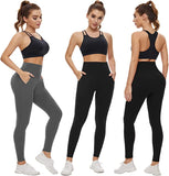 Bluemaple 3 Pack High Waisted Leggings for Women - Buttery Soft Workout Running Yoga Pants