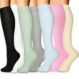 7 Pairs Colorful Compression Socks (20-30 mmHG) for Man and Woman