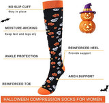 Halloween Design Compression Socks (15-20 mmHG) for Man and Woman- 8 Pairs