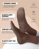 5 Pairs Pilates Socks for Women, Non Slip Grip Yoga Crew Socks for Athletic Barre Hospital Barefoot