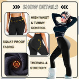 Fleece Lined Leggings Women Tummy Control High Waisted Workout Winter Warm Soft Yoga Pants