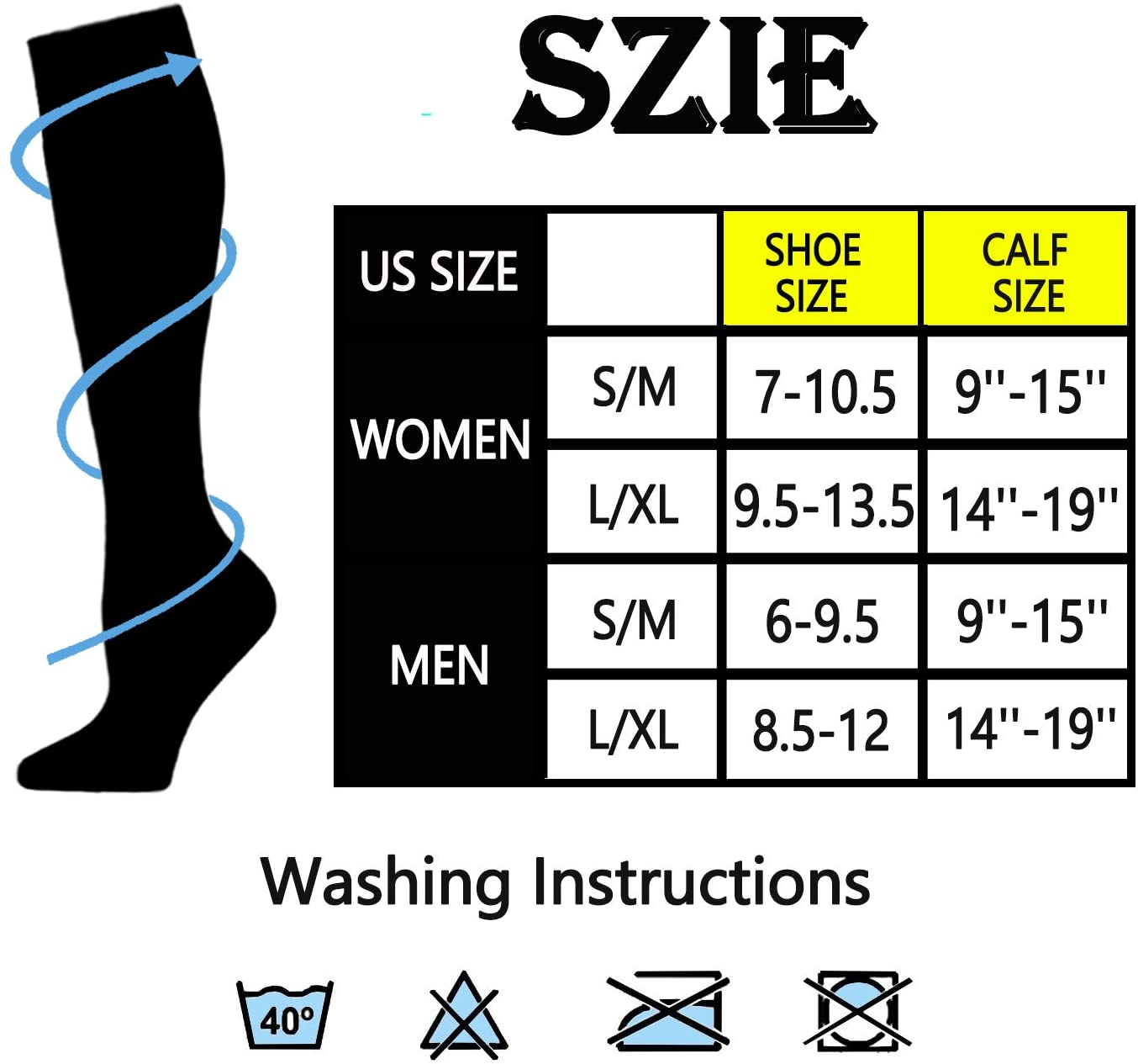Compression Socks (20-30 mmHG) for Man and Woman-8 Pairs