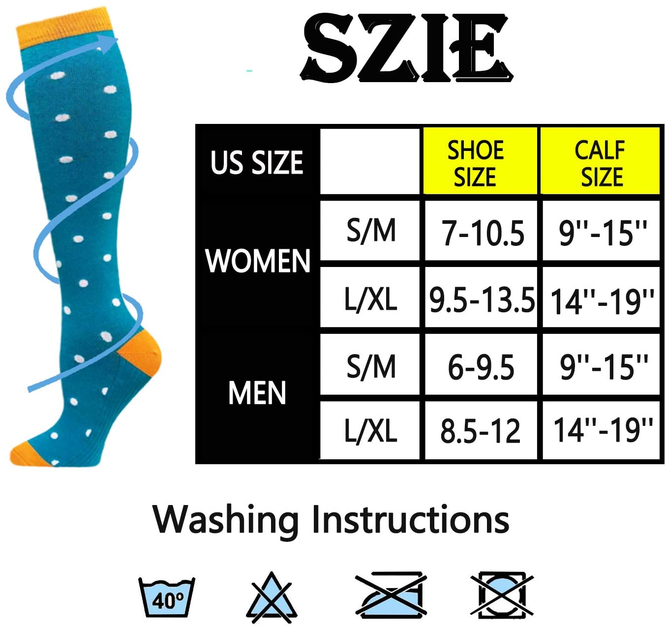 Compression Socks (15-20 mmHG） for Man and Woman-8 Pairs