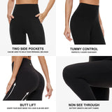 Bluemaple 3 Pack Womens Yoga Leggings With Pocket High Waisted Tummy Control Pants