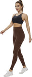 1 Pack Brown High Waisted Capri Leggings for Women - Buttery Soft Workout Running Yoga Pants