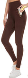 1 Pack Brown High Waisted Capri Leggings for Women - Buttery Soft Workout Running Yoga Pants