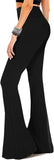 Bluemaple 1 Pack Flare Leggings for Women - High Waisted Buttery Soft Tummy Control Lounge Palazzo Yoga Pants