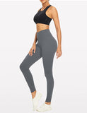 Bluemaple 1 Pack Grey V Cross Leggings for Women - Buttery Soft Workout Running Yoga Pants
