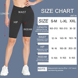 Bluemaple Navy Blue Women's Crossover Biker Shorts-8" Workout High Waist Tummy Control Cross Waist Shorts Spandex Running Gym Athletic Shorts