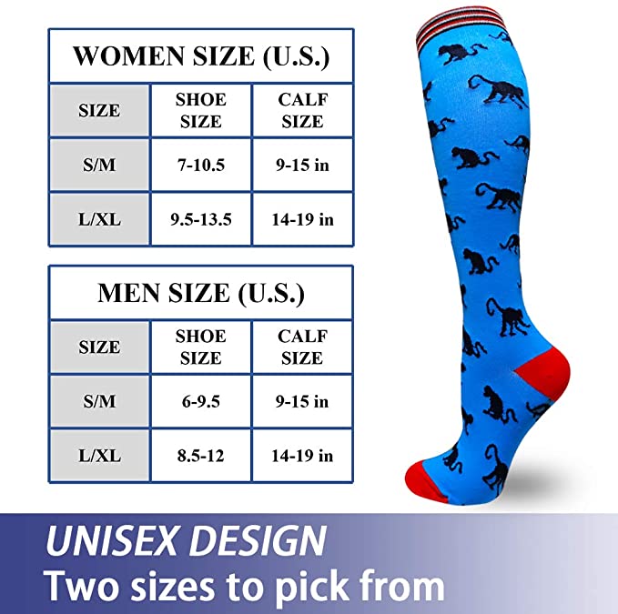 Compression Socks (20-30 mmHG) for Man and Woman-6 Pairs