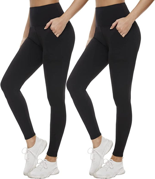 Bluemaple 2 Pack High Waisted Capri Leggings for Women - Buttery Soft  Workout Running Yoga Pants