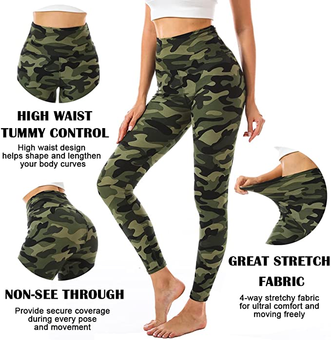 Bluemaple 3 Pack High Waisted Leggings for Women - Buttery Soft Workout Running Yoga Pants