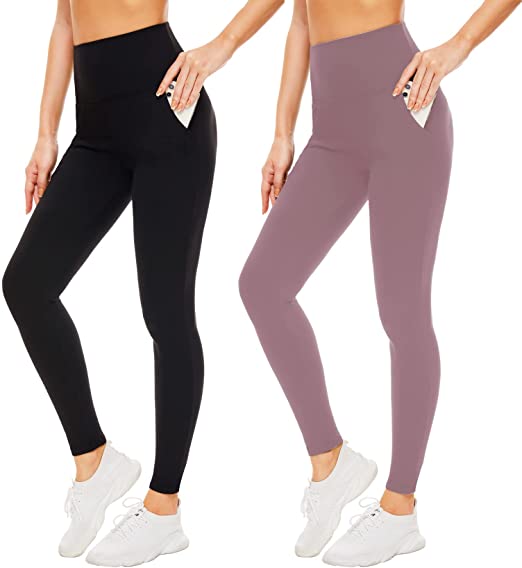  FULLSOFT 3 Pack Leggings For Women Non See Through-Workout  High Waisted Tummy Control Black Tights Yoga Pants