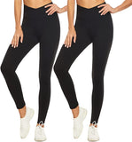 Bluemaple 2 Pack High Waisted Leggings for Women - Buttery Soft Workout Running Yoga Pants