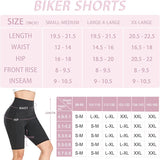 Bluemaple High Waist Pockets Biker Shorts for Women