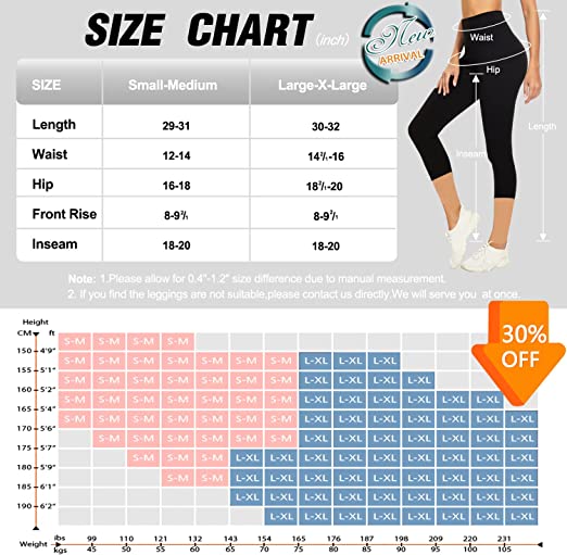 Bluemaple 1 Pack Black Capri Leggings for Women - Buttery Soft Workout Running Yoga Pants