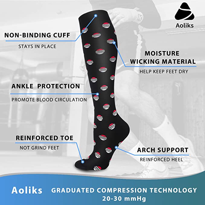 Compression Socks (20-30 mmHG） for Man and Woman-8 Pairs