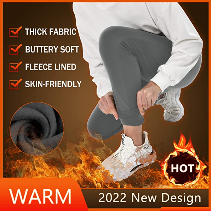 1 Pack Fleece Lined Sweatpants for Women