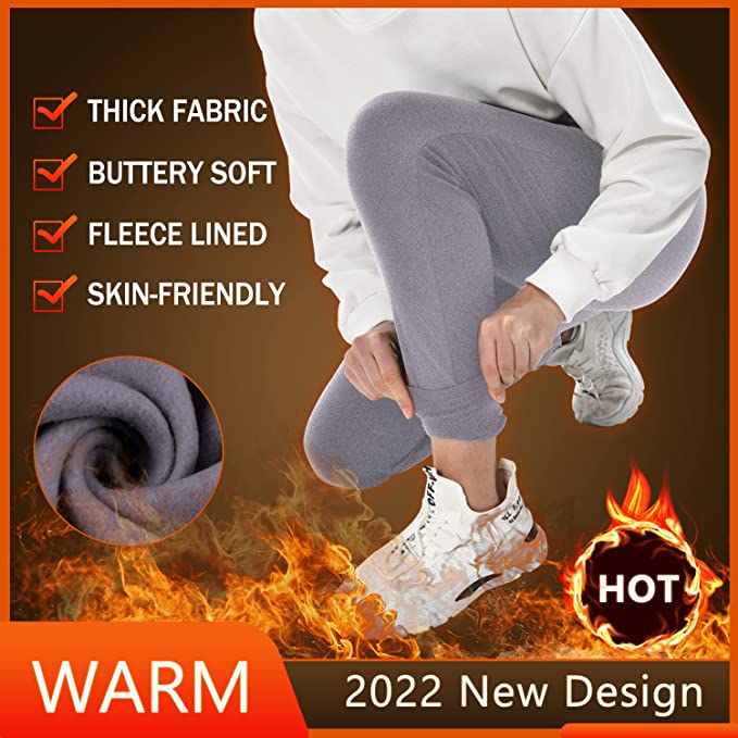 1 Pack Fleece Lined Sweatpants for Women