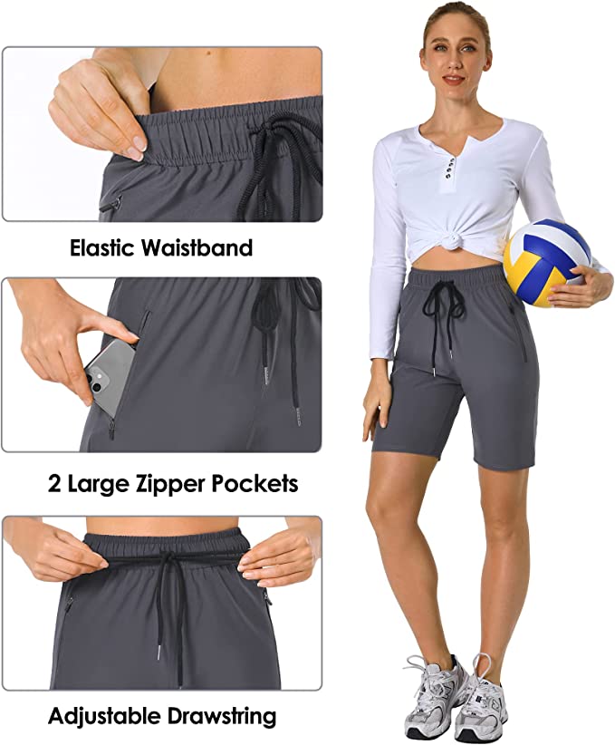 Hiking Shorts for Women-Womens Cargo Quick Dry Shorts with Pockets -7