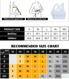 Bluemaple Sports Bras for Women - High Support Impact Strappy Criss-Cross Back Padded Bra for Running Yoga Workout