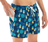 Bluemaple Men's Board Short - Foldable Quick Dry Swim Trunks Workout Athletic Cycling Golf Swimwear