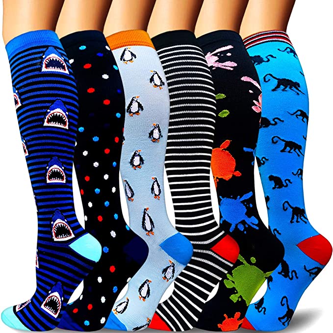 Compression Socks (20-30 mmHG) for Man and Woman-6 Pairs