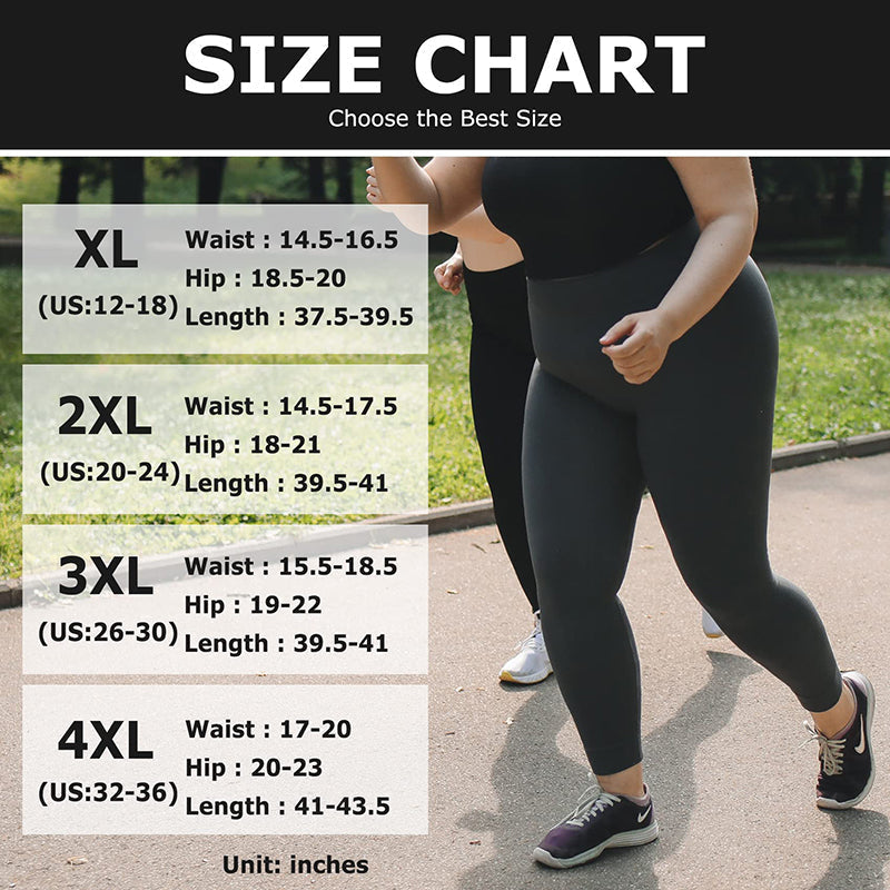 NEW YOUNG 3 Pack Plus Size Leggings with Pockets for Women High Waist Tummy  Control Workout Yoga Pants XX-Large Plus Black/Black/Black